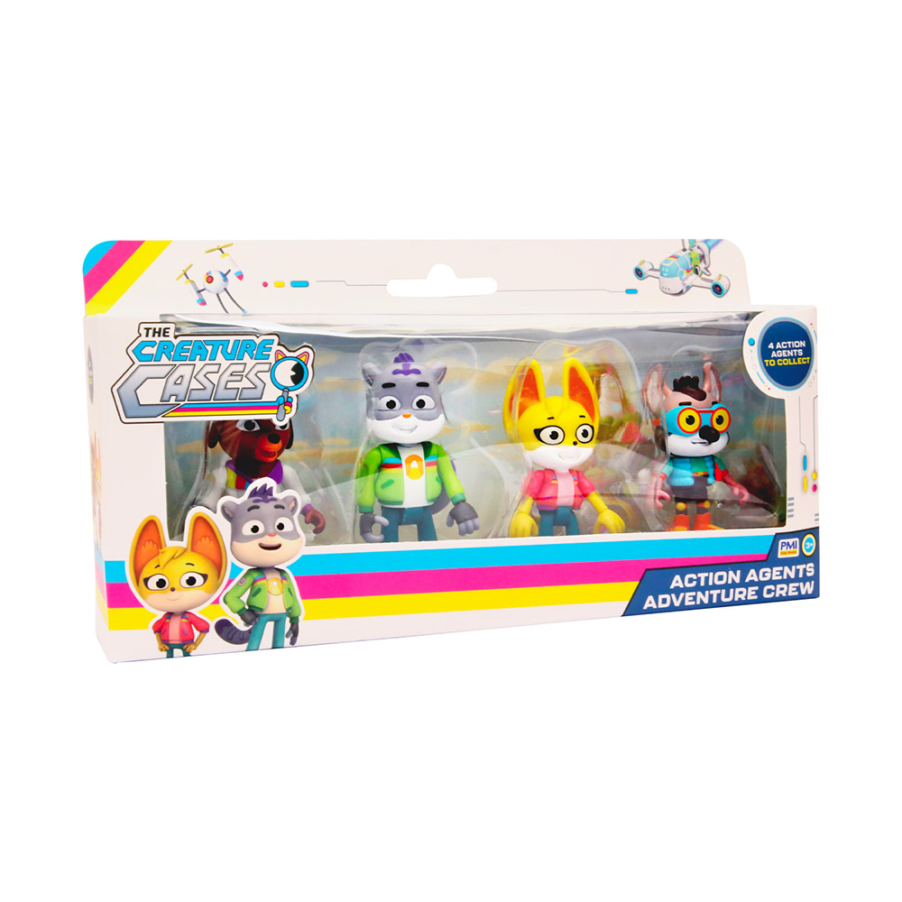 Image Creature Cases - Action Agents Adventure Set / 4 Pack Window Box Figures (7.5 cm)